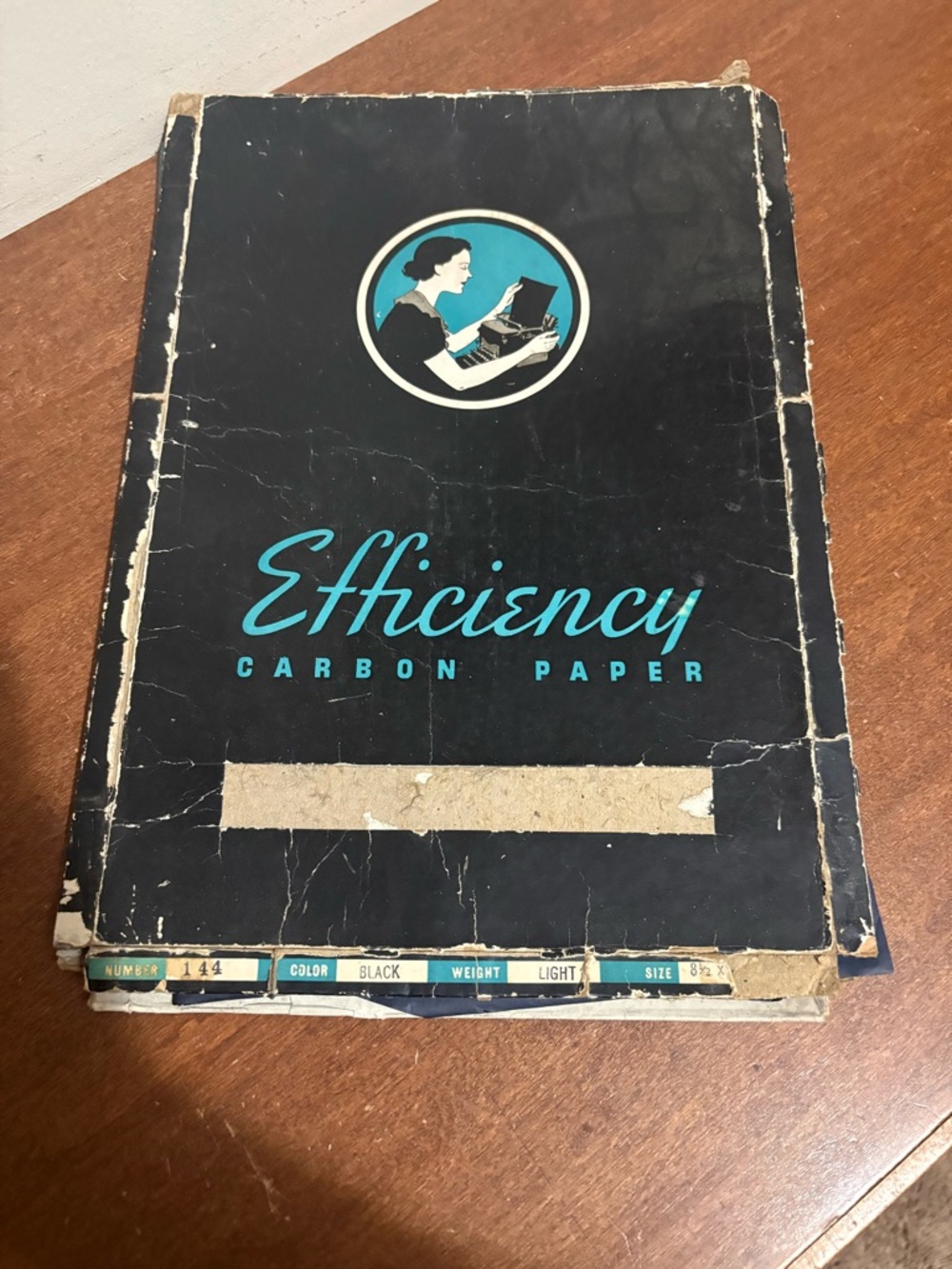 Efficiency Carbon Paper Black 8.5 x 11 in 100 Sheets Light Weight MPN 144